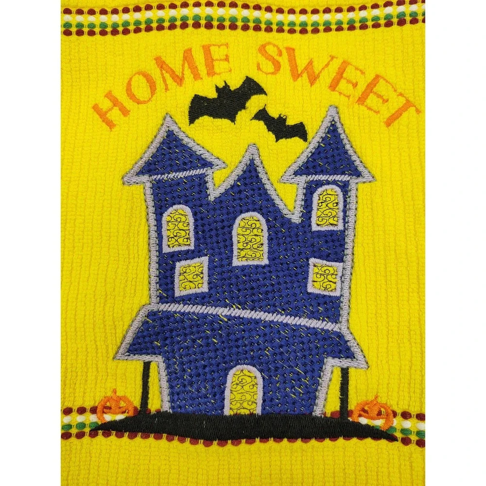 Home Sweet House Vintage Retro Design Halloween Fall Bar Tea Kitchen Towe